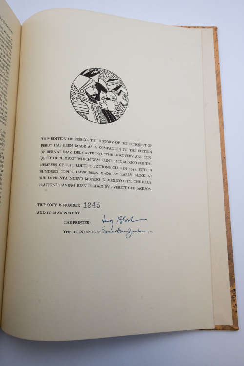 History of the Conquest of Peru by William Hickling Prescott (Signed Limited Edition)