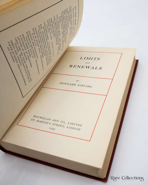 Limits and Renewals by Rudyard Kipling (Rare DJ)
