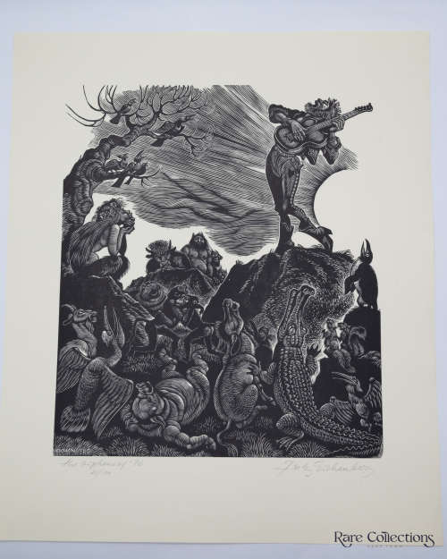 The Orpheus of `76 (21 of 100 Signed Wood Engraving) illustrated by Fritz Eichenberg