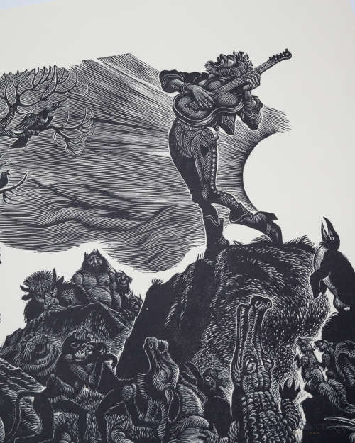 The Orpheus of `76 (21 of 100 Signed Wood Engraving) illustrated by Fritz Eichenberg