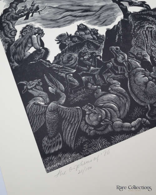 The Orpheus of `76 (21 of 100 Signed Wood Engraving) illustrated by Fritz Eichenberg