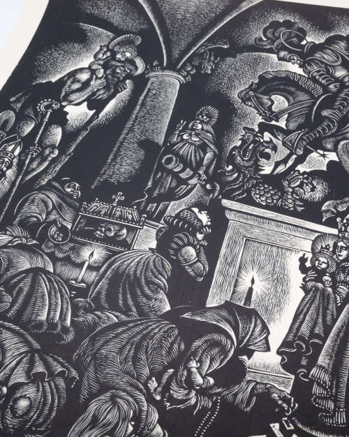 Folly of Adolatry - Signed Artist Proof (From in Praise of Folly) illustrated by Fritz Eichenberg