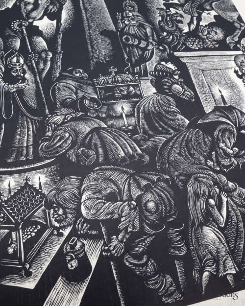 Folly of Adolatry - Signed Artist Proof (From in Praise of Folly) illustrated by Fritz Eichenberg