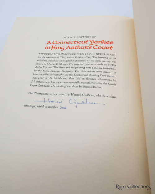 A Connecticut Yankee in King Arthur`s Court by Samuel L. Clemens (Mark Twain) - Signed Limited Ed