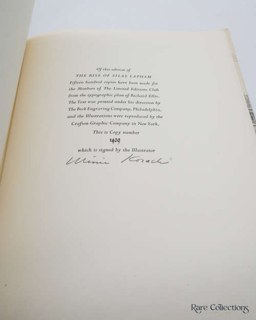 The Rise of Silas Lapham by Howells, William Dean (Signed Limited - Illustrator Mimi Korach)