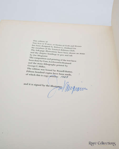 The Age of Fable by Bulfinch, Thomas (Signed Limited - Illustrator Joe Mugnaini)