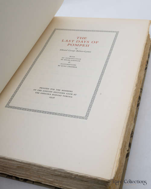 The Last Days of Pompeii by Bulwer-Lytton, Edward George (Signed Limited Edition)