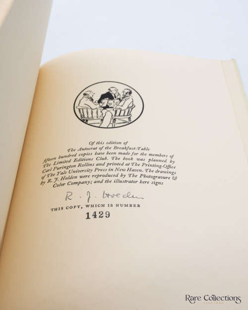 The Autocrat of the Breakfast Table by Oliver Wendell Holmes (Signed Limited)