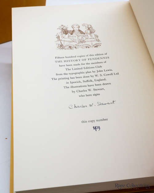 The History of Pendennis by William Makepeace Thackery (Signed Limited - Illus Charles W. Stewart)