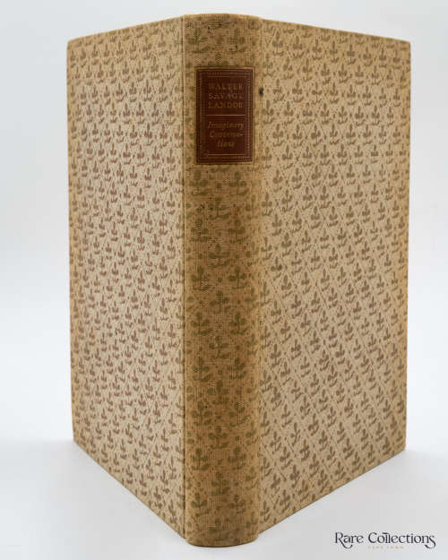 Imaginary Conversations by Walter Savage Landor (Signed by Designer Giovanni Mardersteig)