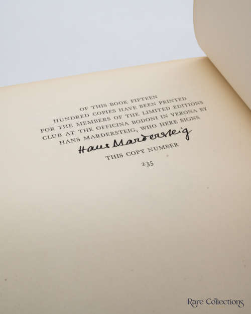 Imaginary Conversations by Walter Savage Landor (Signed by Designer Giovanni Mardersteig)