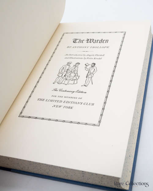 The Warden by Anthony Trollope - Limited Edition Signed by Illustrator Fritz Kredel