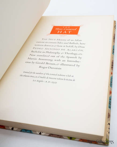 The Three-Cornered Hat by Pedron Antonio De Alarcon - Signed & Illustrated by Roger Duvoisin