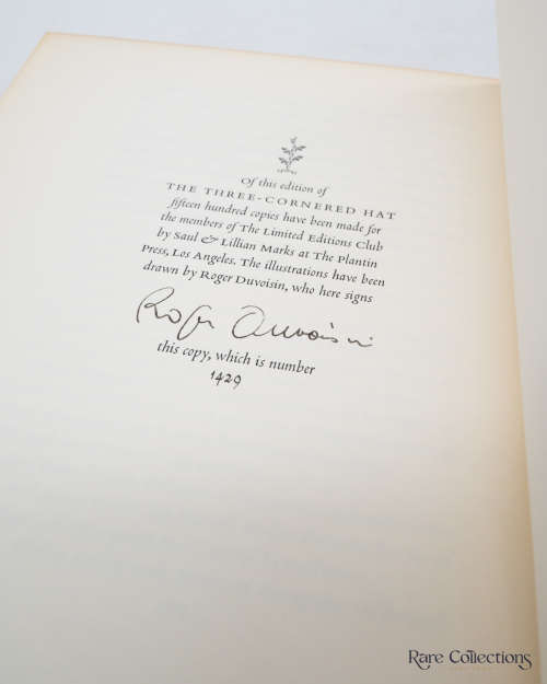 The Three-Cornered Hat by Pedron Antonio De Alarcon - Signed & Illustrated by Roger Duvoisin