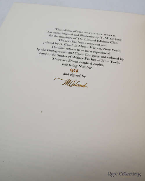 The Way of the World by William Congreve - Limited Edition Signed by Illustrator T.M. Cleland