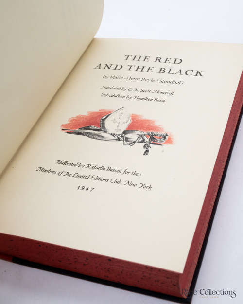 The Red and the Black by Stendhal (AKA Marie-Henri Beyle) - Signed by Illustrator Rafaello Busoni
