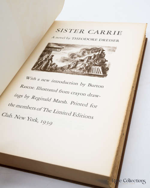 Sister Carrie by Theodore Dreiser (Limited Edition Signed by Illustrator Reginald Marsh)