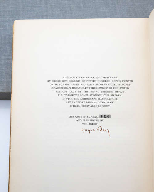 An Iceland Fisherman by Pierre Loti (Signed by Yngve Berg)