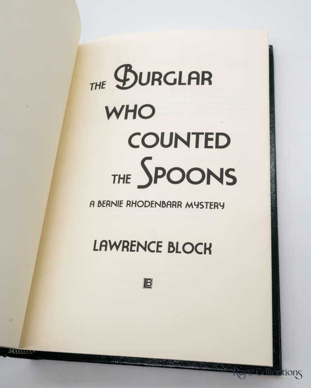 The Burglar Who Counted the Spoons by Lawrence Block - Signed and Numbered