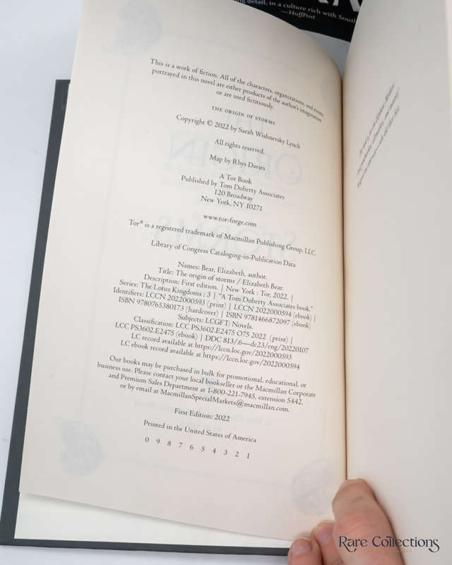 The Origin of Storms - the Lotus Kingdoms Book 3 by Elizabeth Bear (Signed Copy)