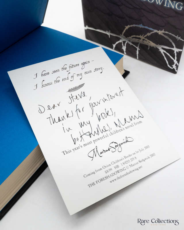 The Foreshadowing by Marcus Sedgwick (Inscribed Copy + Postcard)