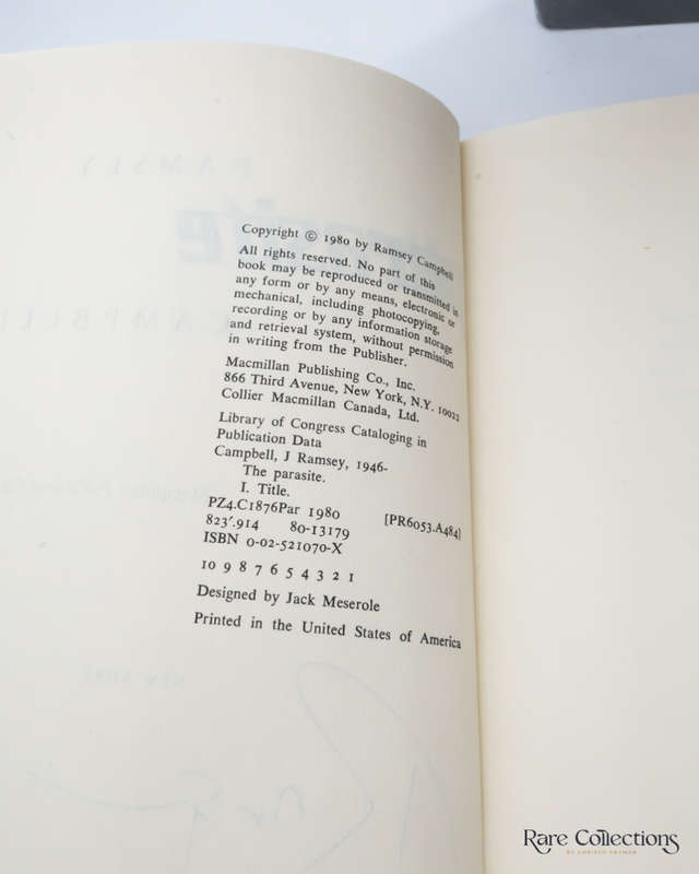 The Parasite by Ramsey Campbell (signed copy)