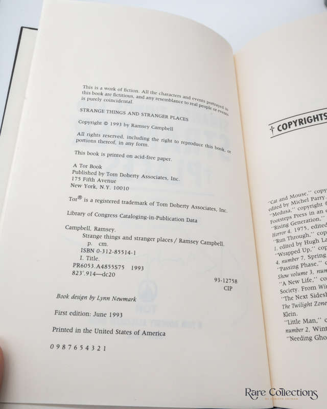Strange Things and Stranger Places by Ramsey Campbell (signed copy)