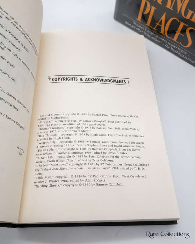 Strange Things and Stranger Places by Ramsey Campbell (signed copy)