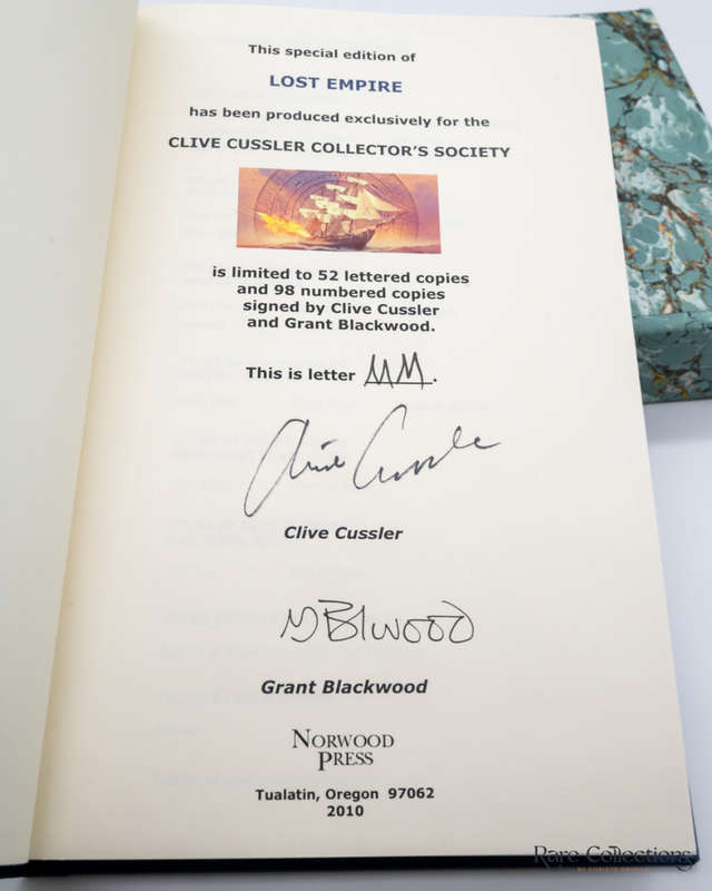 The Lost Empire (#2 Fargo Adventure) by Clive Cussler and Grant Blackw - Double-Signed Lettered Ltd
