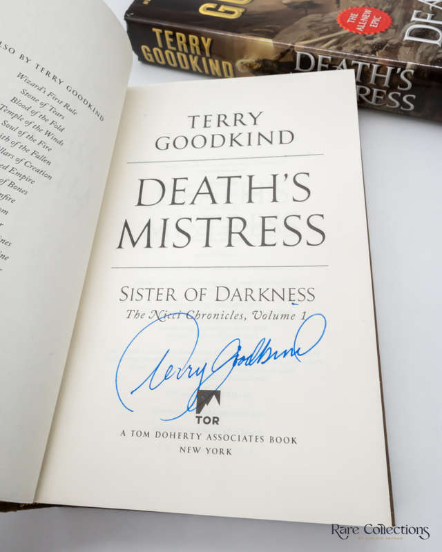 Death`s Mistress by Terry Goodkind (#1 the Nicci Chronicles) - signed copy