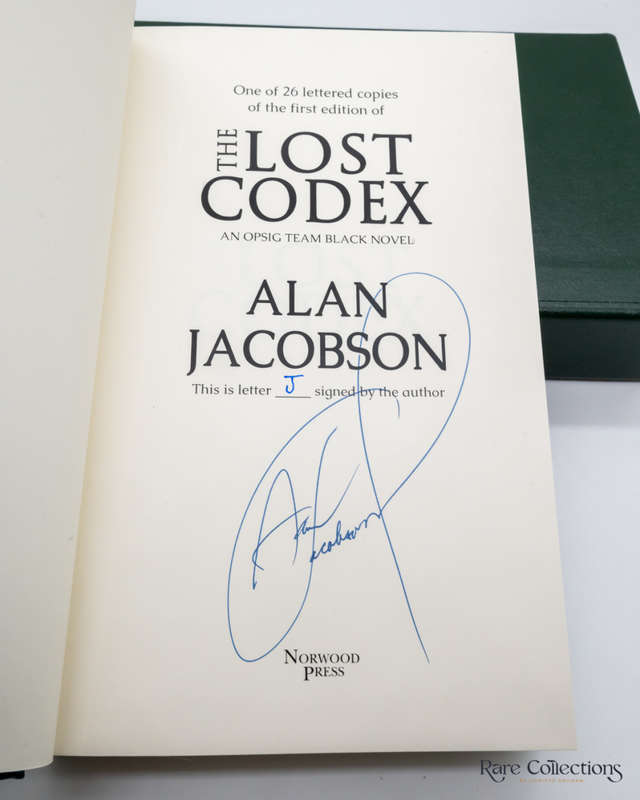 The Lost Codex by Alan Jacobson | Signed & Lettered