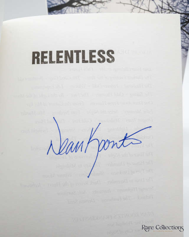 Relentless by Dean Koontz - signed copy