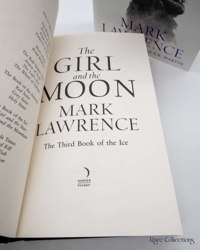 The Girl and the Moon by Mark Lawrence (#3 the Book of the Ice) - signed copy