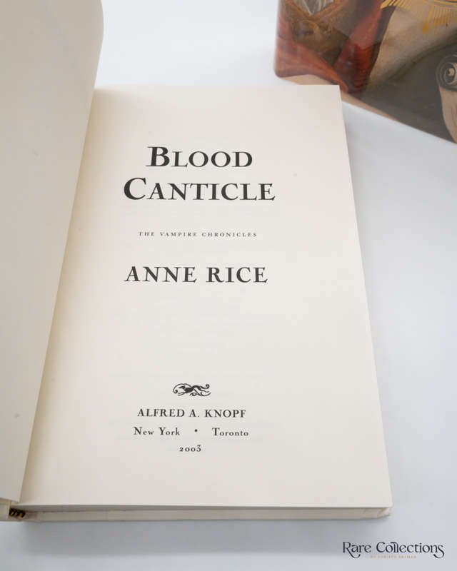 Blood Canticle by Anne Rice - signed