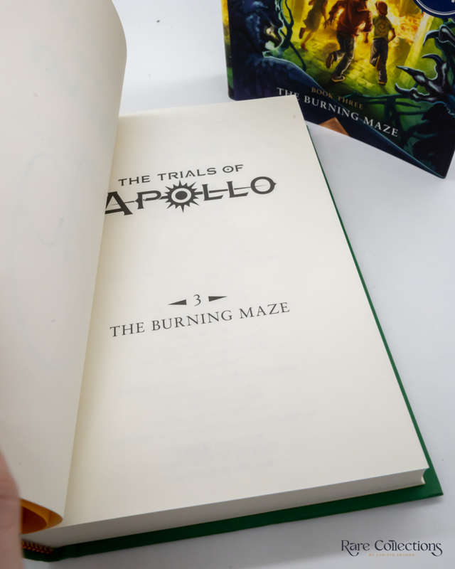 The Burning Maze (#3 the Trials of Apollo) by Rick Riordan - signed