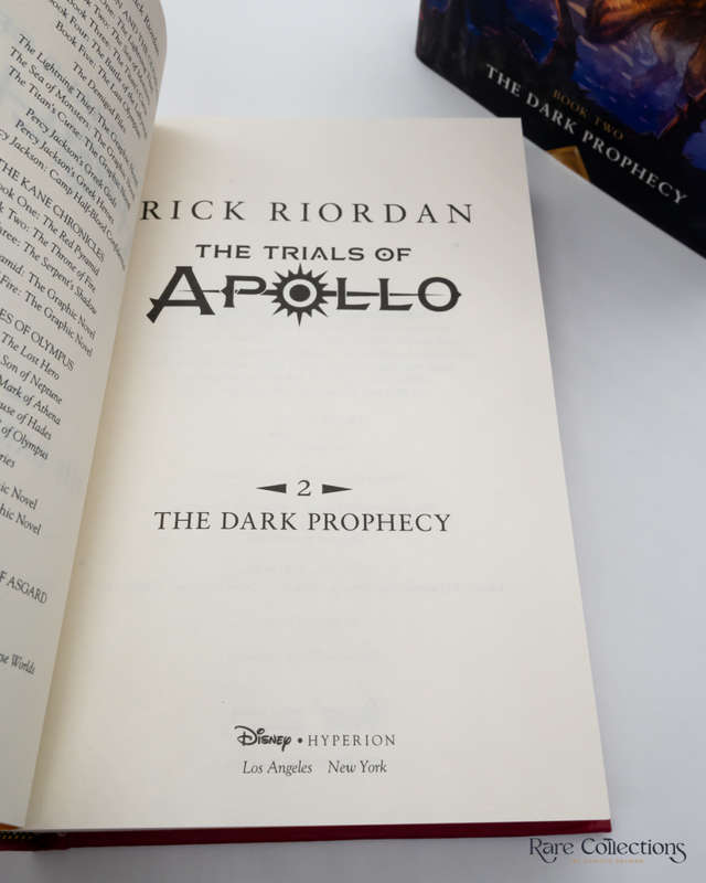 The Dark Prophecy (#2 the Trials of Apollo) by Rick Riordan - signed
