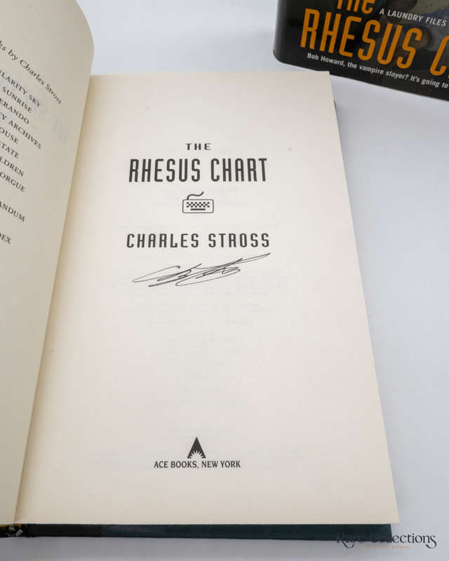The Rhesus Chart (#5 Laundry Files) by Charles Stross - signed