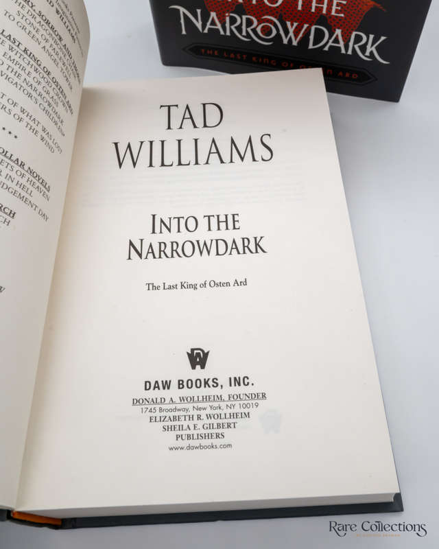 Into the Narrowdark - #3 the Last King of Osten Ard by Tad Williams - signed
