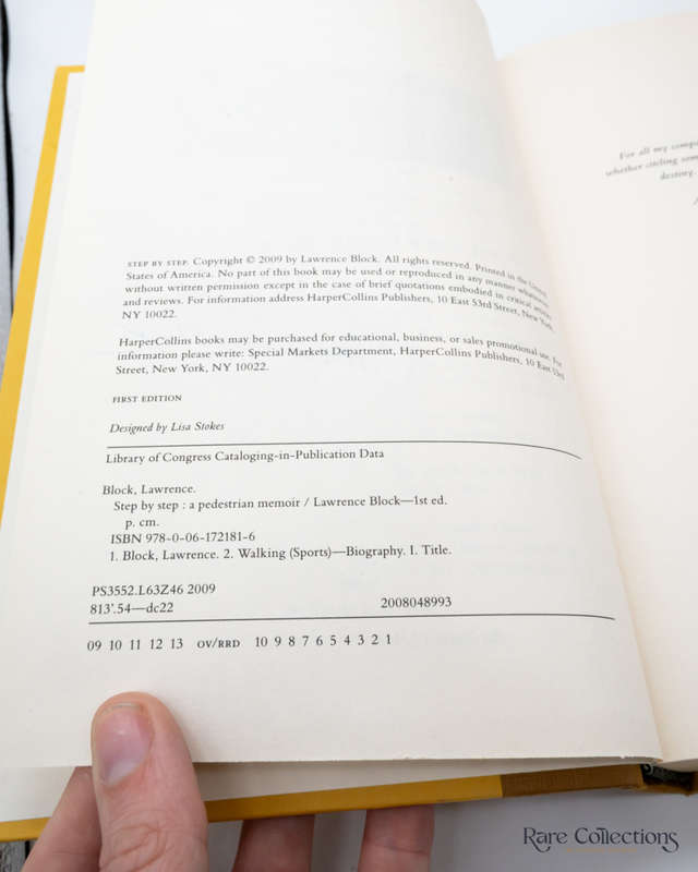 Step by Step: a Pedestrian Memoir by Lawrence Block - signed