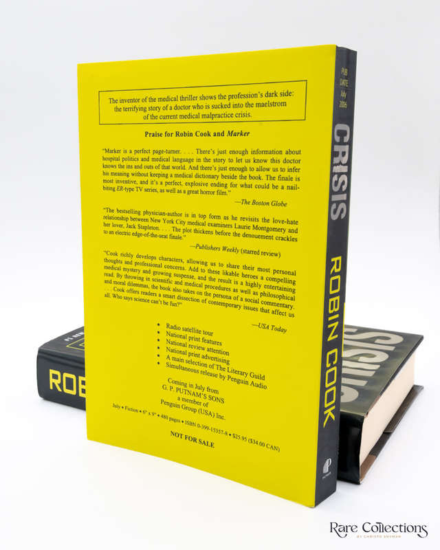 Crisis (Incl Uncorrected Proof) by Robin Cook - signed trade edition