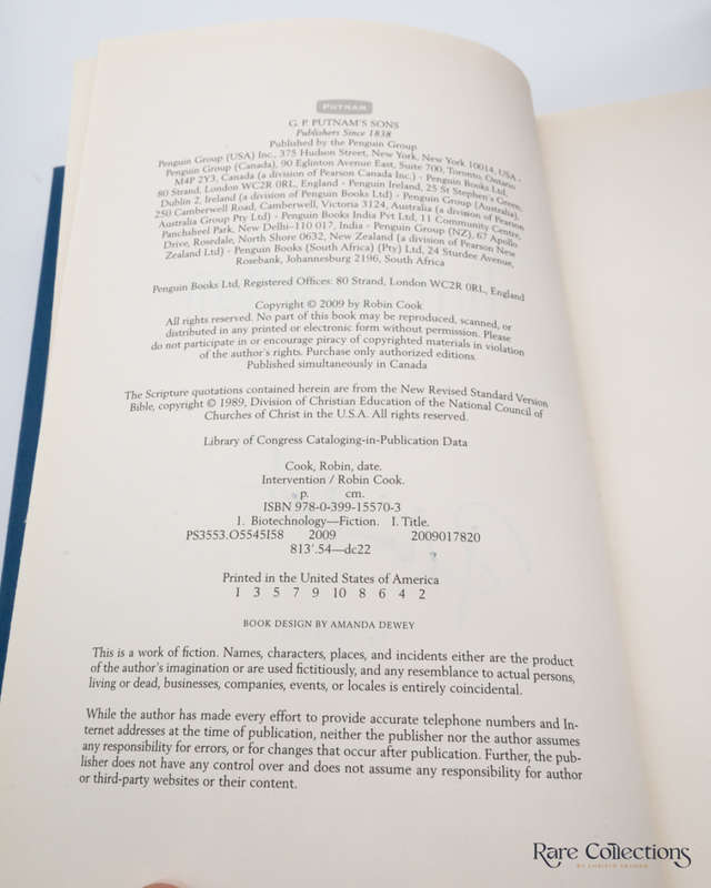 Intervention by Robin Cook - signed