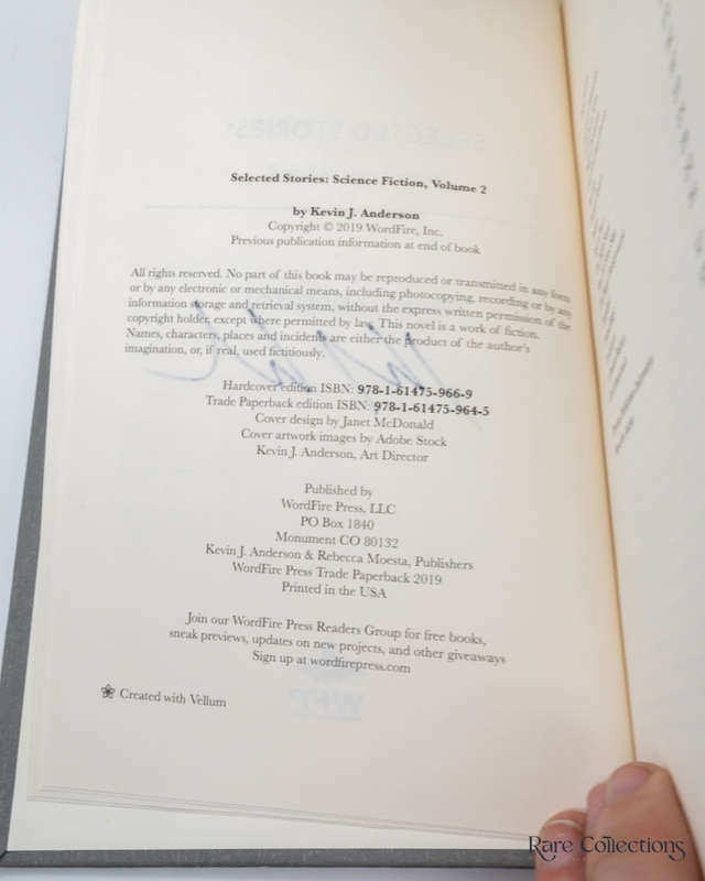 Selected Stories: Science Fiction Vol 2 by Kevin J. Anderson - signed