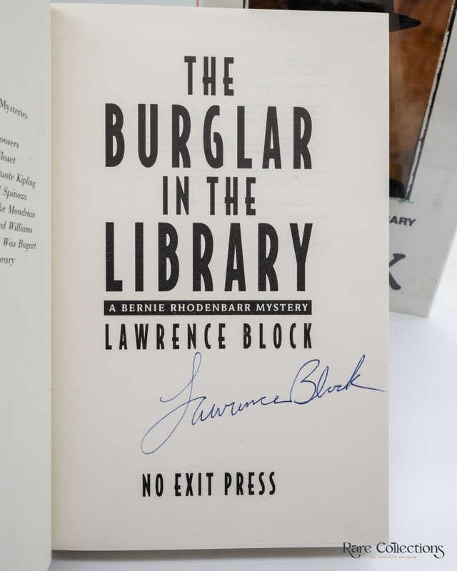The Burglar in the Library (Bernie Rhodenbarr Mystery) by Lawrence Block - signed