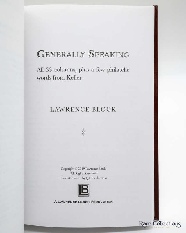 Generally Speaking: all 33 Columns by Lawrence Block - signed