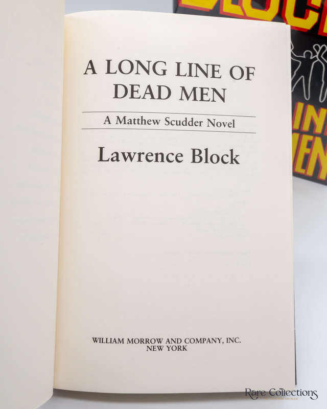 A Long Line of Dead Men by Lawrence Block - signed