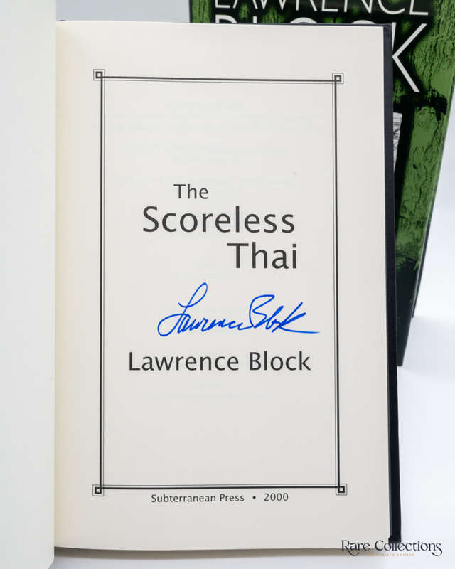 The Scoreless Thai by Lawrence Block - signed