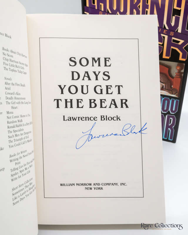 Some Days You Get the Bear by Lawrence Block - signed