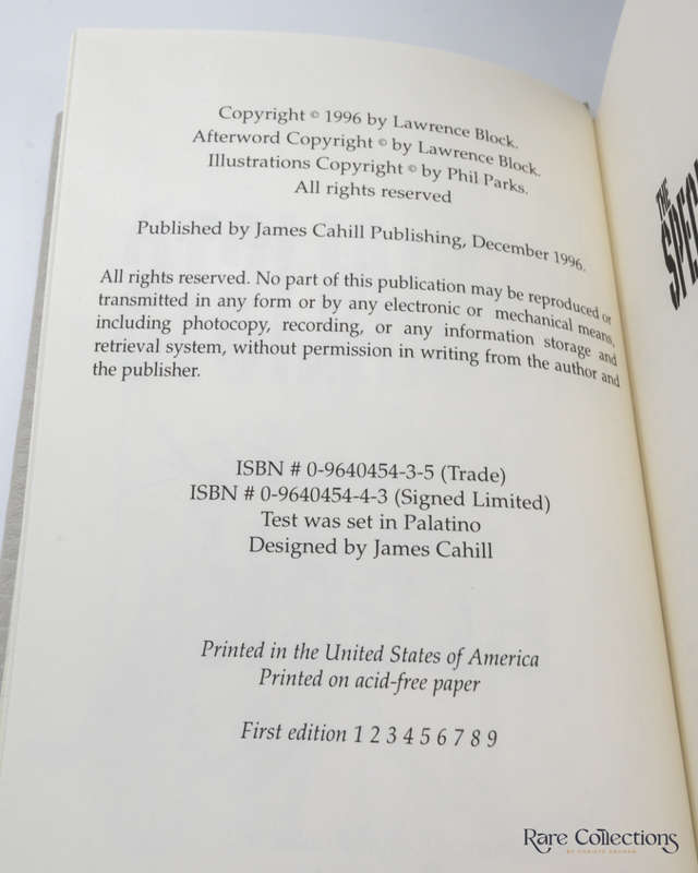 The Specialists by Lawrence Block - signed