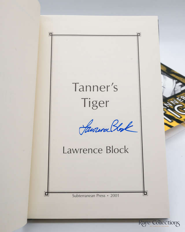 Tanner`s Tiger (Signed Trade Edition) by Lawrence Block - signed