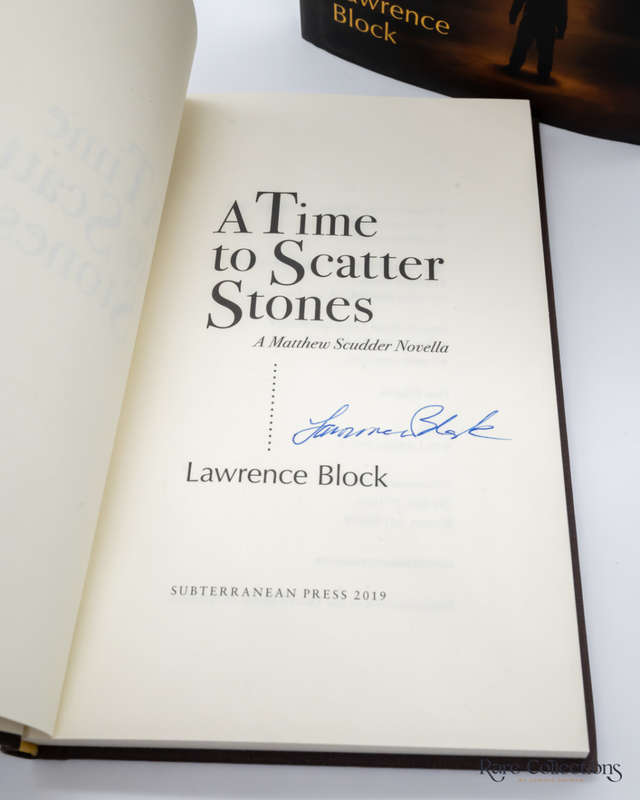 A Time to Scatter Stones - a Matthew Scudder Novella by Lawrence Block - signed